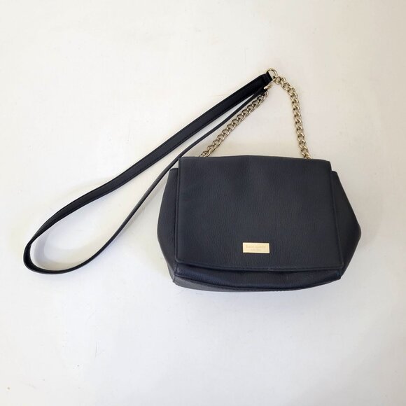 Kate Spade Briar Lane Emelyn Black Cross Body Purse Black Pebbled Leather - Picture 5 of 5